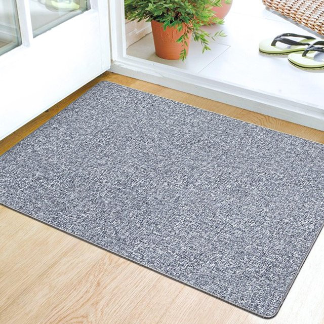 Pflegeleichte Fußmatte für den Eingangsbereich in Grau, B/B: 75 x 44 cm - Bild 1