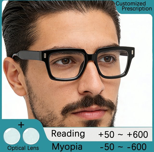 CCspace 2-in-1 Sonnenbrille Clip-On, Herren, Vollrand, Square, Schwarz, Kunststoff - Bild 1