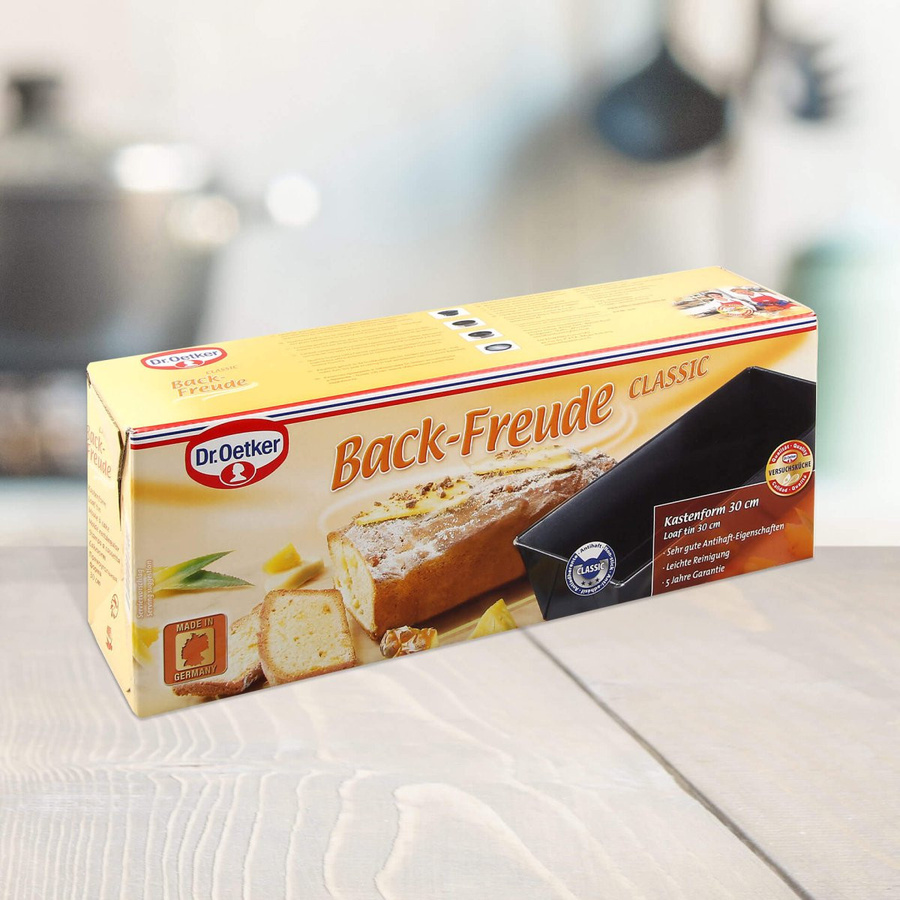 Dr. Oetker Back-Freude Classic Kastenform aus Stahl, Schwarz, Länge: 30 cm, beschichtet - Bild 2