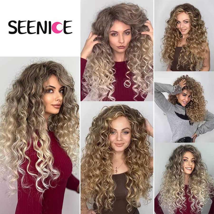 SEENICE Crochet Braids Hair Extensions, Ombre Blonde Brown, Damen - Bild 4