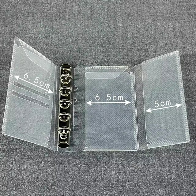 Transparenter Aufbewahrungsordner aus Kunststoff für Fotos und Karten, dreifach gefaltetes Mini-Notizbuch im A7 Format - Bild 1