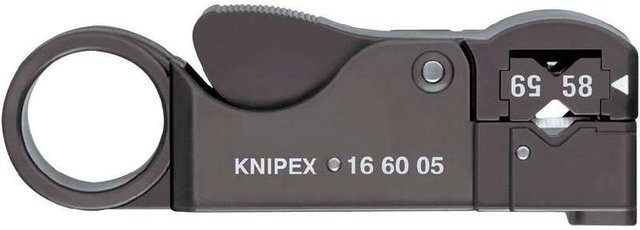 Knipex Kabelentmanteler KOAX in Anthrazit für Koaxialkabel 4 bis 12 mm RG58, RG59, RG62 - Bild 1