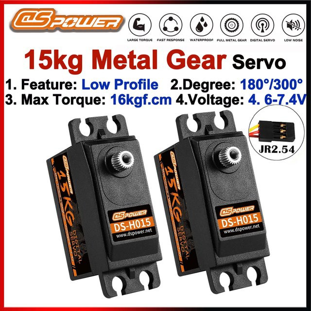 DSpower Digitales Servo, Metallgetriebe, Schwarz - Bild 1