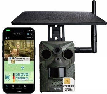 PetTec Pet Cam Trail 4G Action Camera mit Solar Panel und Cellular-Funktion - Bild 1