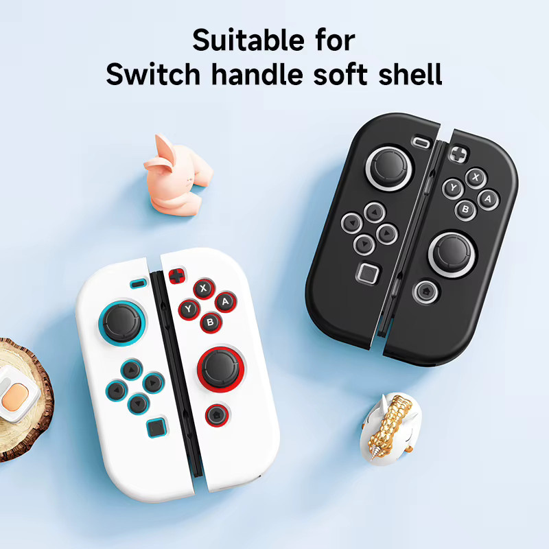 Nintendo Switch NS/OLED Schaltergriff-Schutzhülle aus TPU-Softshell in Gelb - Bild 2