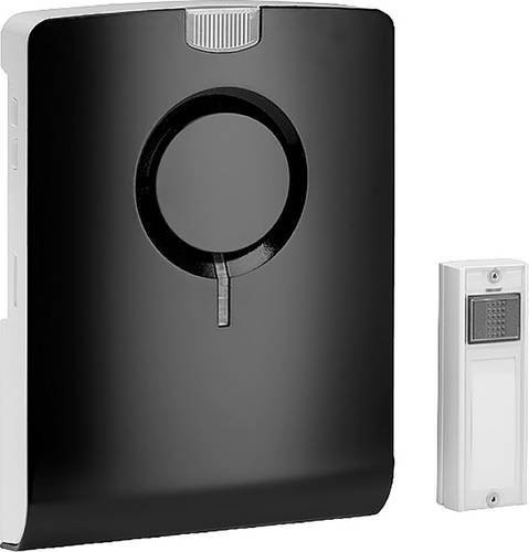 Grothe 43552 Funkgong Komplett-Set mit Blitzlicht in Schwarz - Bild 1