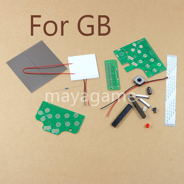 OCGAME DIY 6 Tasten PCB Board Kit mit Schalter und Drahtstecker für Raspberry Pi und Game Boy GB Null GBO DMG-001 in Grün - Bild 1