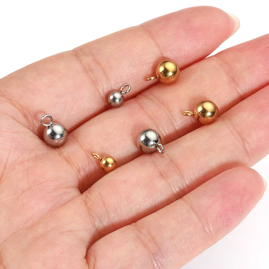 MOONMADE Kugel-Charms, Edelstahl, Bicolor, Unisex - Bild 2