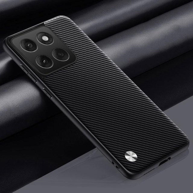 Luxuriöse PU-Lederhülle für Motorola Edge 60 5G und Motorola Edge 60S in Schwarz mit Silikonschutz und mattem Finish - Bild 1