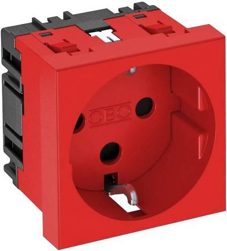 OBO Bettermann Geräteeinsatz Steckdose Rot B/H/T: 45 x 45 x 42 mm - Bild 1