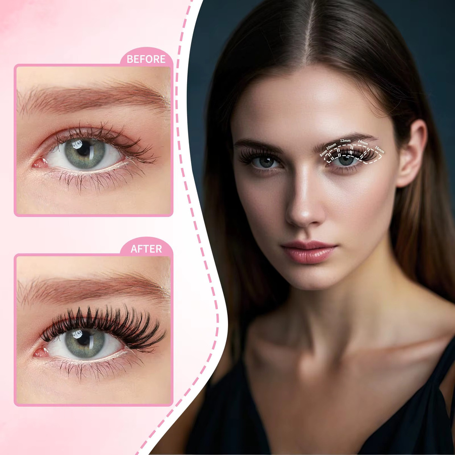 uCoolMe Lashes Flora Wispy und Spiky Cluster Kit, Unisex - Bild 3