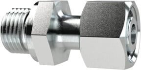 Riegler Einschraubverschraubung gerade M33x2,0a für Rohr Ø25mm aus verzinktem Stahl in Silber - Bild 1