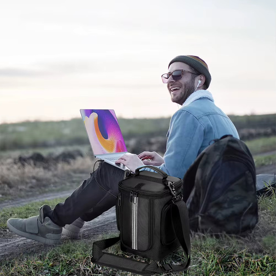 Anker Tragetasche in Schwarz für SOLIX C1000 und C300 Powerstation mit Schultergurt - Bild 2
