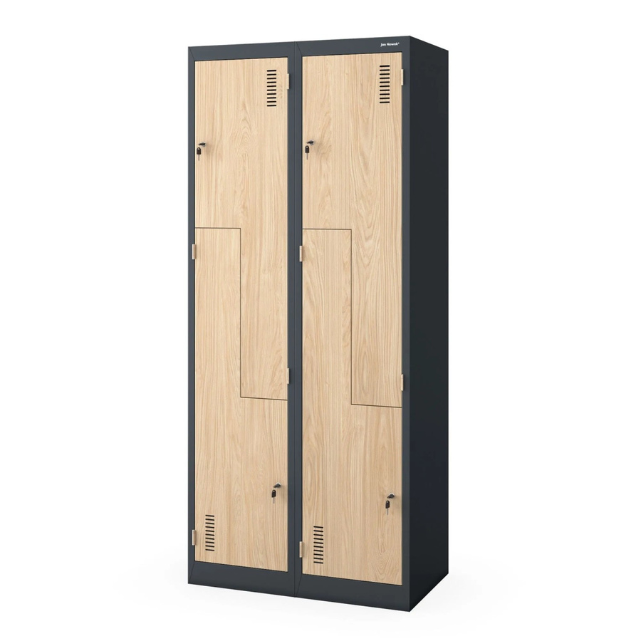 JAN NOWAK Kleiderschrank Typ L JULIA in Anthrazit und Sonoma-Eiche, Höhe: 185 cm, Breite: 80 cm, Tiefe: 40 cm - Bild 2