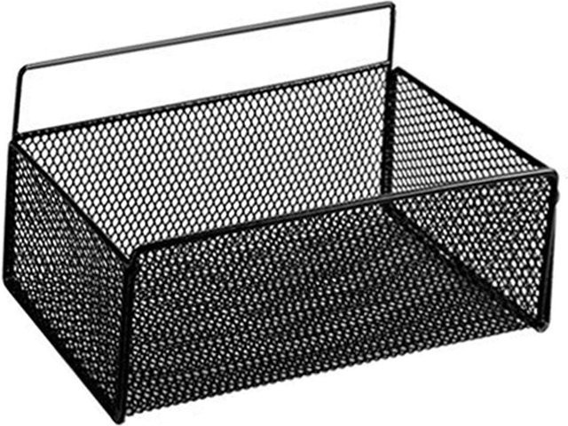 Meterk Wand-Organizer für die Küche aus Metall, Schwarz, B/T/H: 26 x 15 x 14 cm - Bild 1