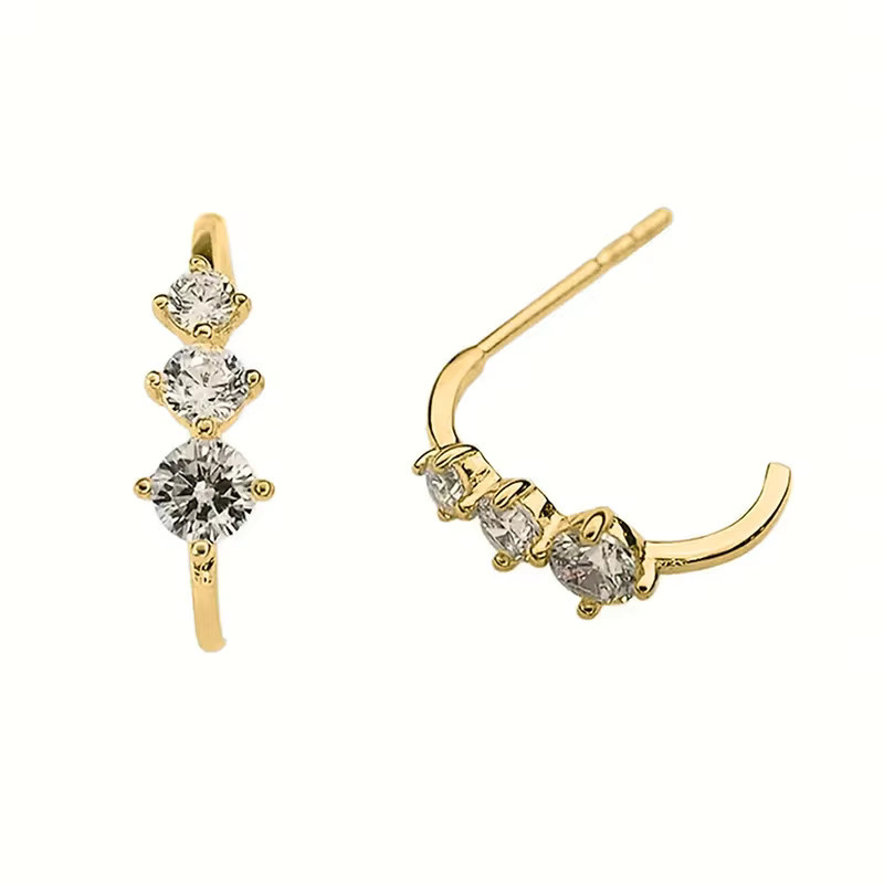 Huitan Bling Bling Ohrstecker, Zirkonia, Damen - Bild 1