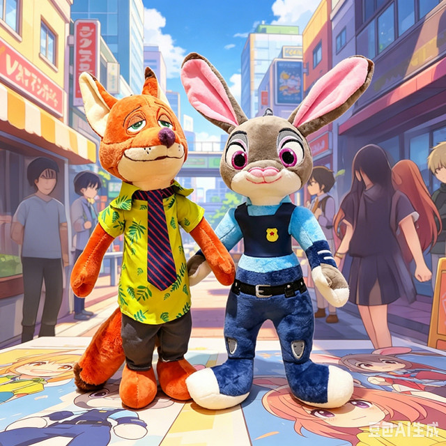 Disney Zootopia Nick Wilde und Judy Hopps Figuren, 40 cm, Set / Bundle - Bild 1