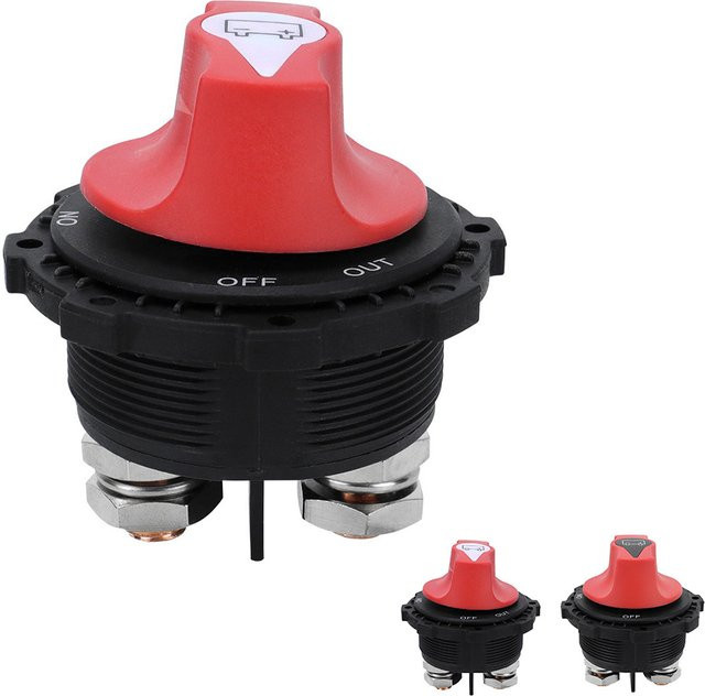 CCUUD Batterie-Trennschalter Rot, 32 V DC, 300 A, Ein-Aus-Stromschalter für Auto, Geländewagen, LKW, Boot und Wohnmobil - Bild 1