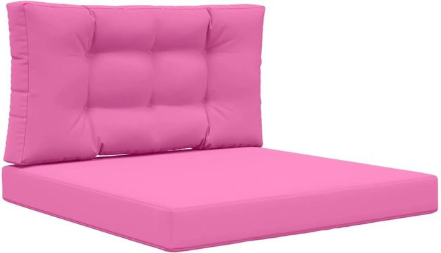 vidaXL Sofakissen für Draußen 2-teiliges Set Rosa aus Polyester - Bild 1