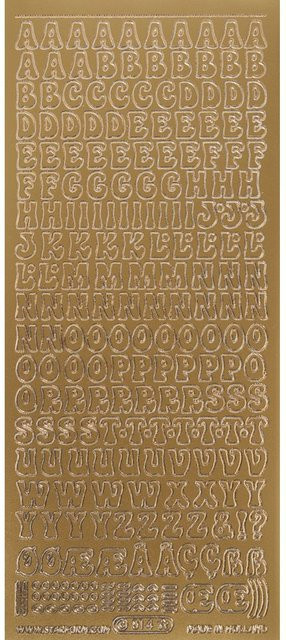 Reliefsticker Großbuchstaben in Gold - Bild 1