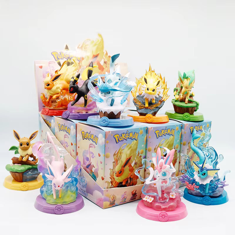 Bandai Pokemon Eeveelution Anime Figuren Set aus Kunststoff, mehrfarbig - Bild 2