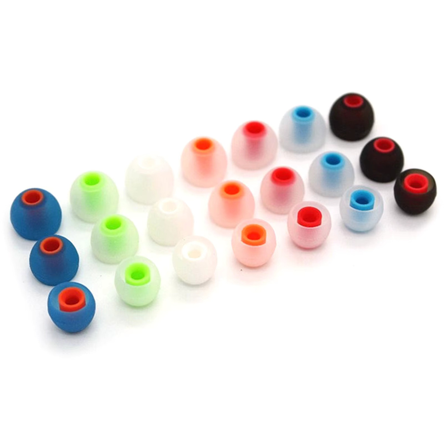 DECDEAL 12 Stück Silikon In-Ear Kopfhörer-Ohrstöpsel 3,8mm Zweifarbige Ohrpolster 6 Paar Multicolour - Bild 2