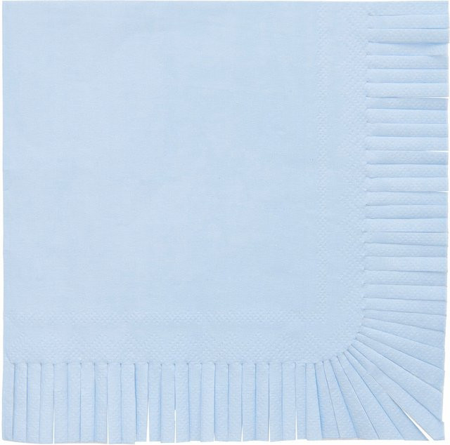 Rico Design Servietten mit Fransen in Blau, Papier, 33 x 33 x 2 cm - Bild 1