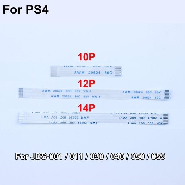 ChengHaoRan Ersatzteil-Set für PS4 PRO Slim Controller mit Ladeboard, Netzschalter-Kabel und Touchpad Flexband in Weiß - Bild 1