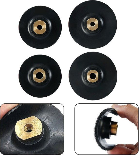 Vibratite Gummi Stützteller für Winkelschleifer in Schwarz zur Unterstützung von Schleifscheiben und Schleifpapier - Bild 1