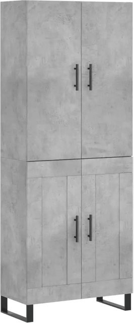 vidaXL Highboard Betongrau aus Holzwerkstoff und Metall B/T/H: 69,5 x 34 x 180 cm - Bild 1