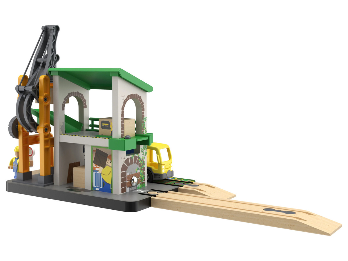 LUPILU Eisenbahn Lokschuppen Bahnhof Weichenhäuschen Verladestation - Bild 2