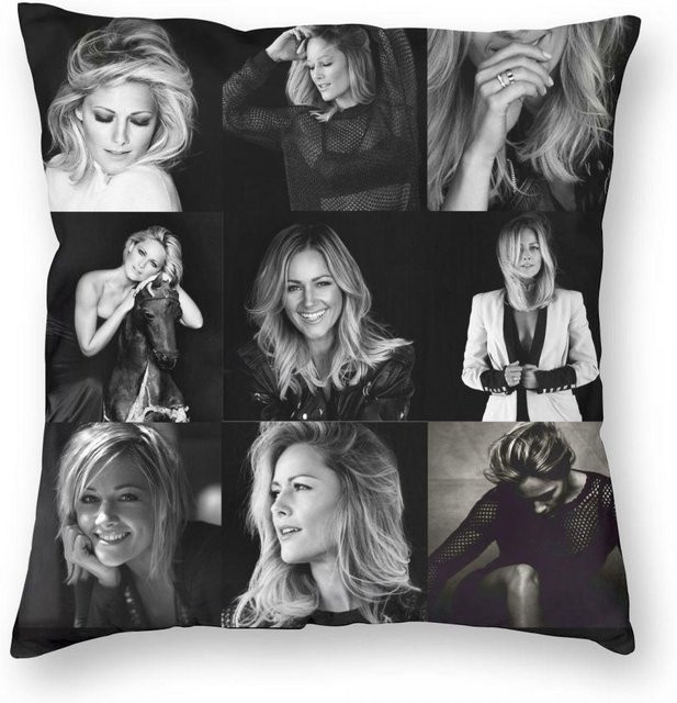 POPI Home Helene Fischer Collage Kissenbezug mit Reißverschluss, Schwarz, B/B: 55 x 55 cm - Bild 1