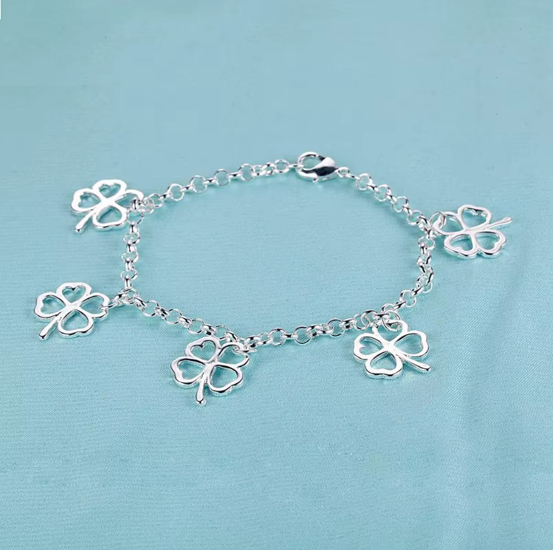 SAY Armband, 925 Silber, Blätterkette, Damen - Bild 3