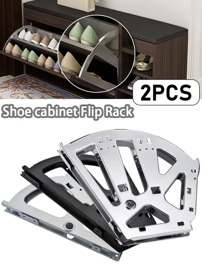 2er-Pack Schuhschrank-Scharniere aus Stahl in Silber von ZLinKJ - Bild 4