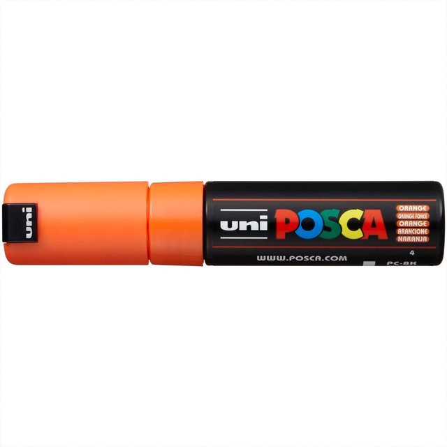 uni POSCA-Marker PC-8K mit 8mm Keilspitze in Orange - Bild 1