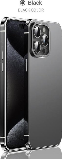 Aimechen Titanstahl Rahmen Schutzhülle für iPhone 15, iPhone 15 Pro und iPhone 15 Pro Max in Schwarz, Blau, Silber oder Weiß - Bild 1