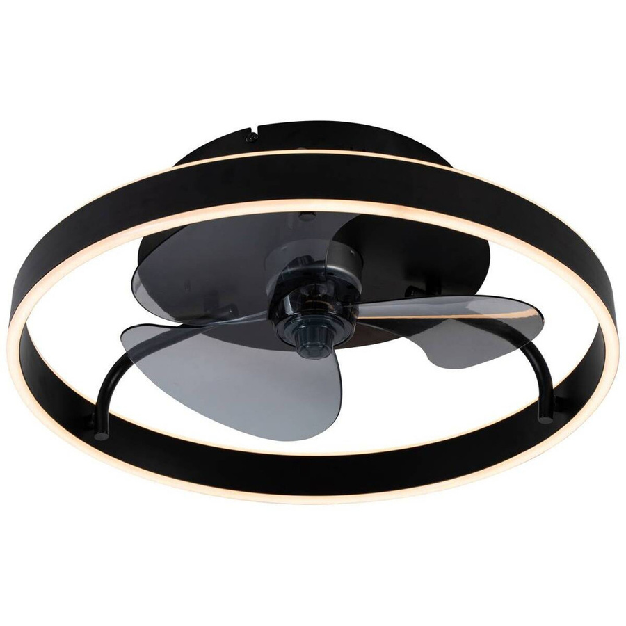 POCOline Hilko LED-Deckenventilator in Schwarz mit Fernbedienung und dimmbarer CCT-Funktion, B/H/T: 50 x 16 x 50 cm - Bild 2