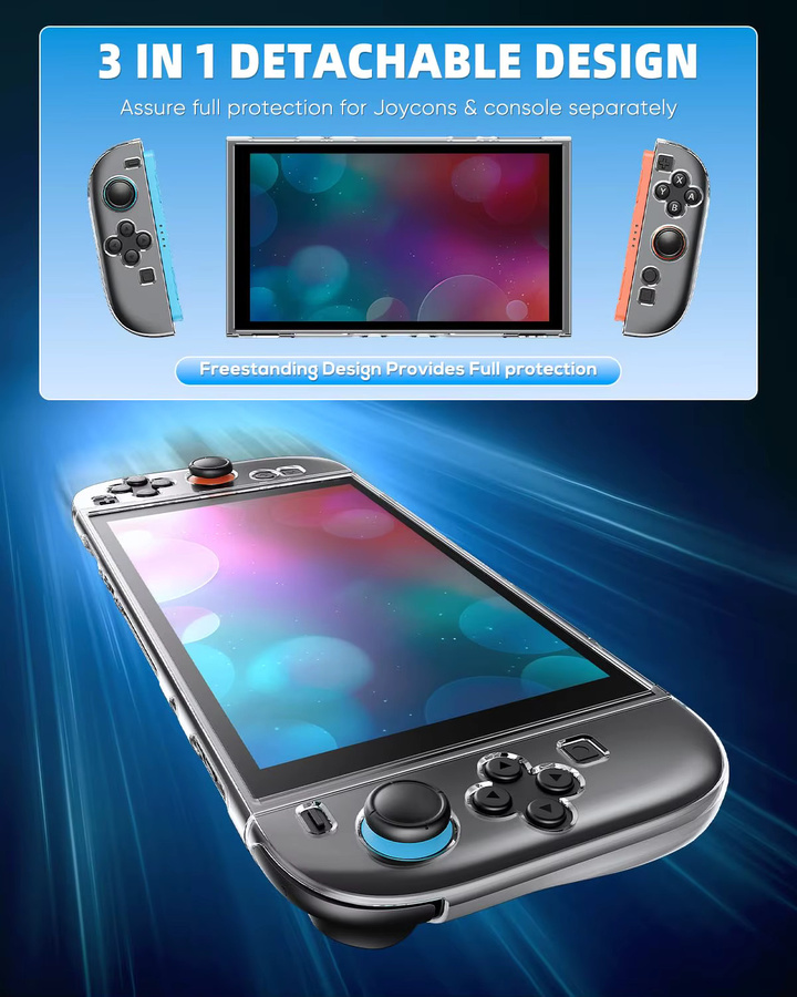 Transparente TPU-Softcase-Schutzhülle für deine Nintendo Switch 2 Spielekonsole in Crystal Clear - Bild 3