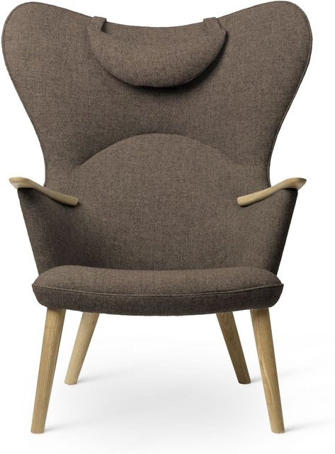 Carl Hansen & Søn CH 78 Sessel mit Armlehnen aus Holz und braunem Leder - Bild 1