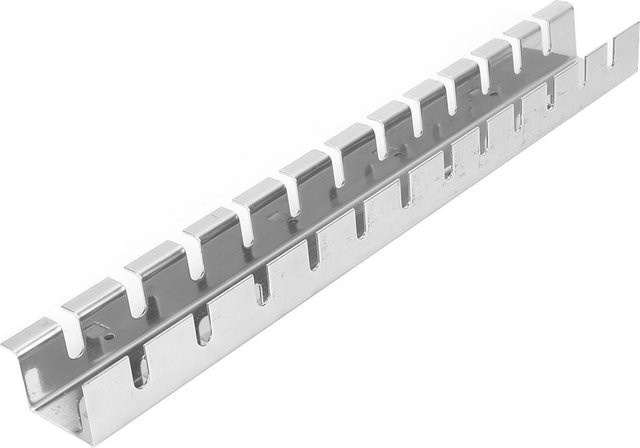 TOMTOP Wandmontiertes Schraubendreher-Aufbewahrungsregal aus Stahl in Weiß und Silber - Bild 1