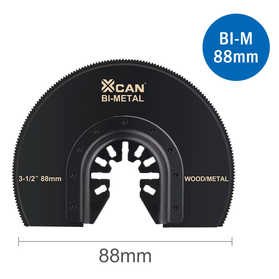 XCAN Oszillierende Sägeblätter Halbkreis Bimetall Multitool-Klingen für Renovator Elektrowerkzeuge 88 mm - Bild 2
