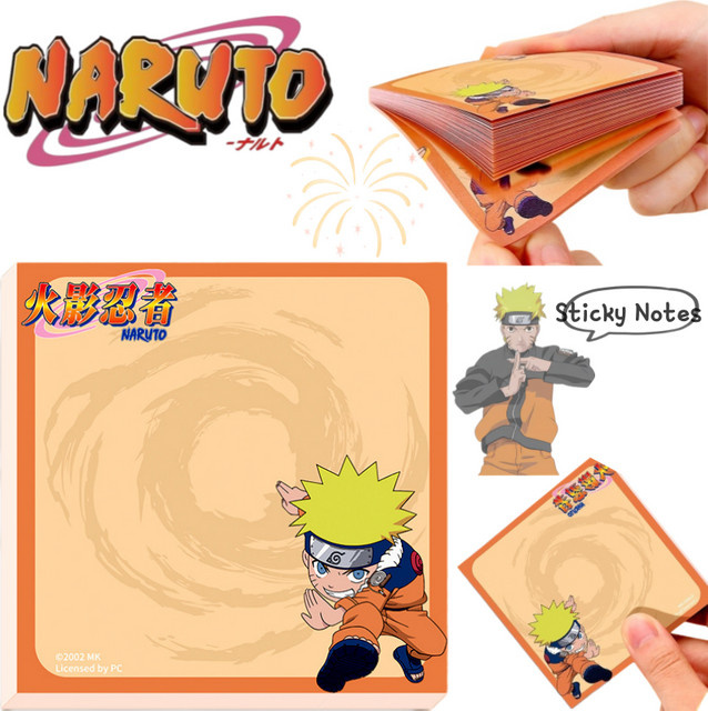 Bandai Naruto Haftnotizen mit Uzumaki Naruto und Uchiha Sasuke für Studenten - Bild 1