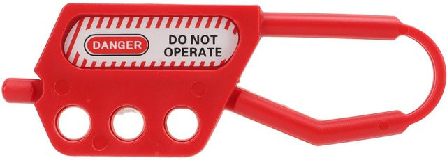 Neoglint Sicherheits-Vorhängeschloss aus Edelstahl mit 3 Löchern in Rot - Bild 1