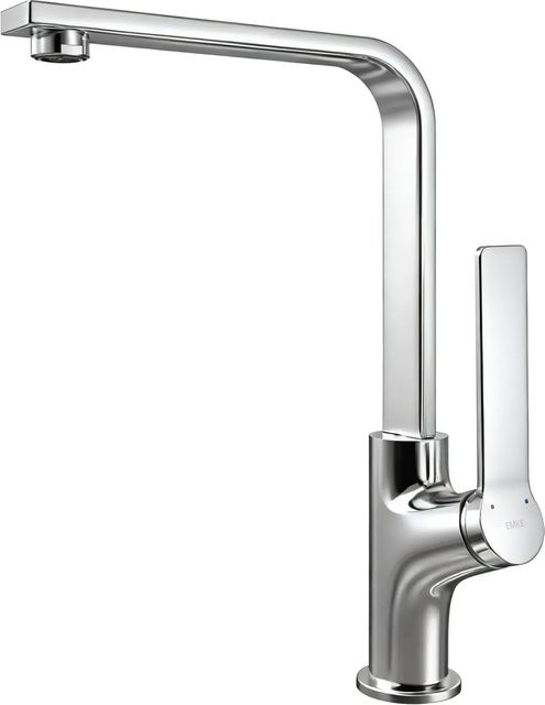 Emke Küchenarmatur in Chrom mit Ultradünnem Design und schwenkbarem Auslauf, Farbe: Silber, B/T/H: 30 x 22 x 10 cm - Bild 1