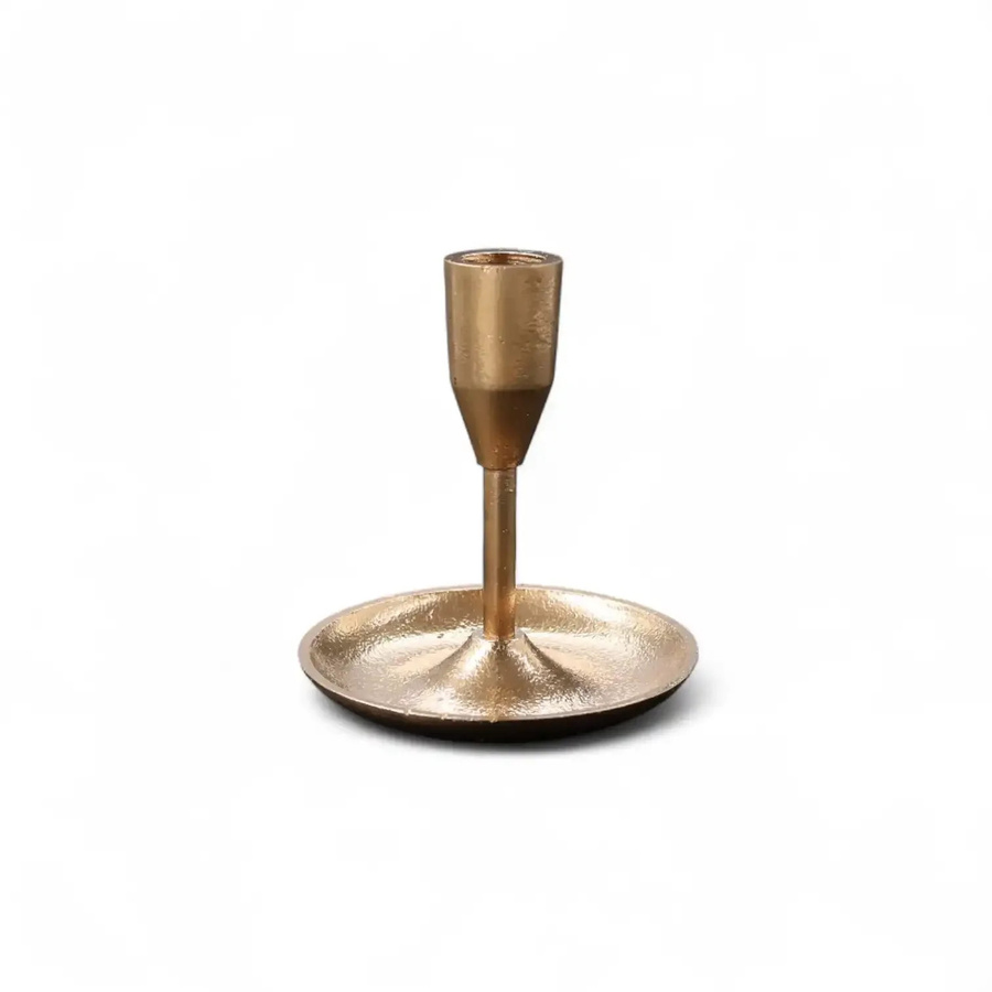 Lolaa Kerzenhalter Aurora in Gold für Stabkerzen, Höhe: 14 cm - Bild 1