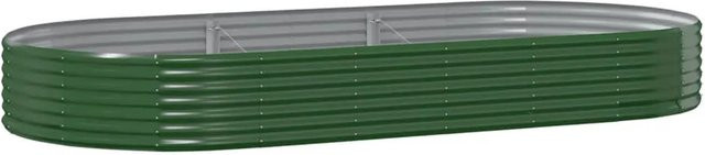 Furnicato Hochbeet aus verzinktem Stahl in Grün, B/T/H: 296 x 140 x 36 cm - Bild 1
