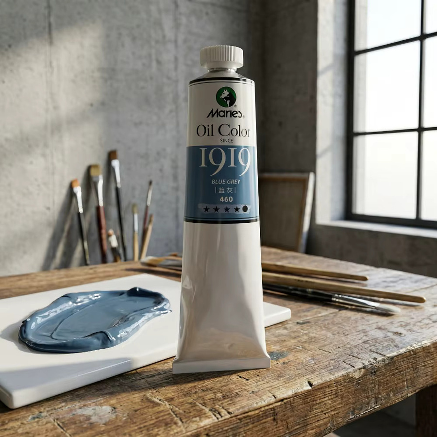 Marie's Premium Künstler-Ölfarbe Weiß, 170 ml Tube mit reichhaltigen Pigmenten für Leinwand, Stein, Keramik und Holz - Bild 4