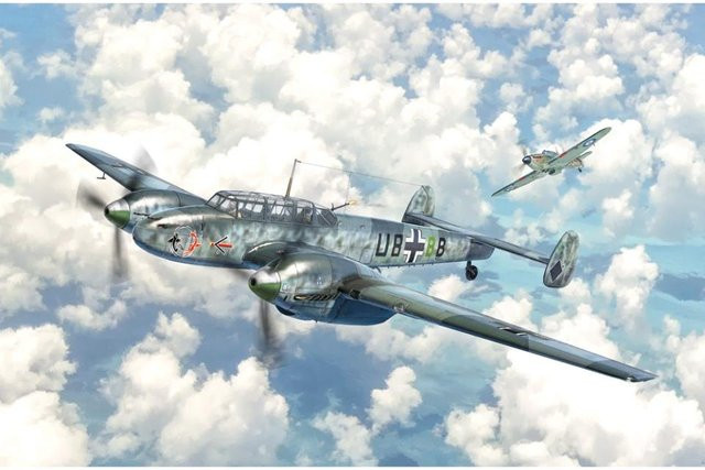 Italeri Messerschmitt BF-110 C-3/C-4 Zerstörer, Modell, 1:72, Grau - Bild 1