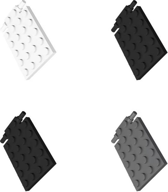 JIAJIALE Bausteine Zubehör, 10-teiliges Set, Schwarz - Bild 1