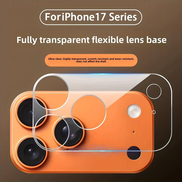 3er-Set Objektivschutz für Apple iPhone 17 Pro Max, iPhone 17 Pro und iPhone 17 Air, flexibler Weichfilm in Transparent, kratzfest - Bild 1